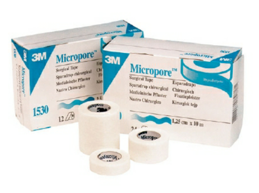 Micropore (Paper) Tape - 1 Inch x 1.5 Yards, 3M