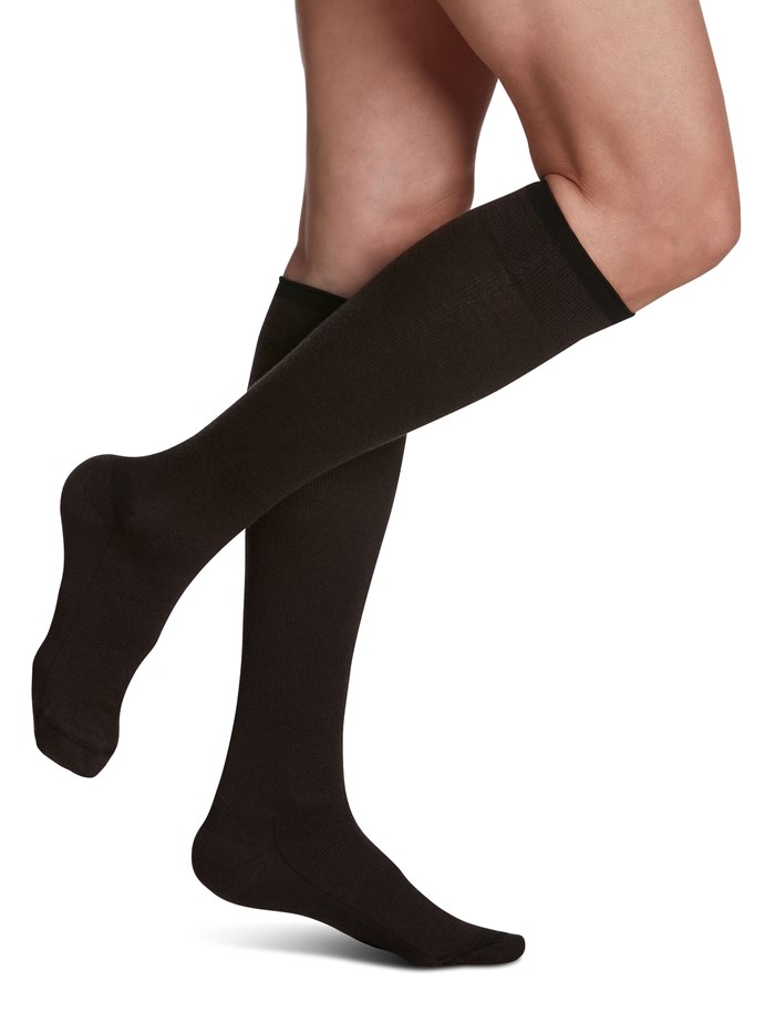 Core-Spun Mild Support Thigh High Compression Socks - reinforced